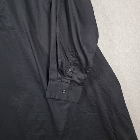 Old Navy 100% Cotton Black LS Knee Length Shirt Dress Women's Plus 3X - Picture 5 of 12